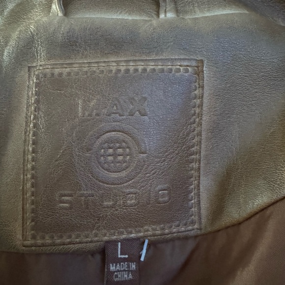 Max Studio Washed Faux Leather Jacket - Picture 10 of 10